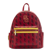 USC Trojans Loungefly Cardinal SC Interlock Repeat Logo Mini Backpack